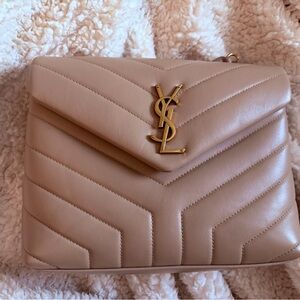 Loulou Small YSL Shoulder Bag in Quilted Leather